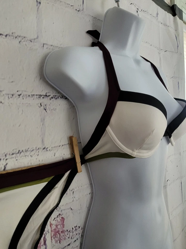 Huit Plage Swimsuit 2 Piece Bikini Size 36A Medium/Large Colorblock Underwire - Image 4 of 4