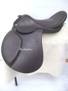 Dark Brown leather Treeless GP jumping Saddle with accessory in 9 sizes Dark Brown leather Treeless GP jumping Saddle with accessory in 9 sizes