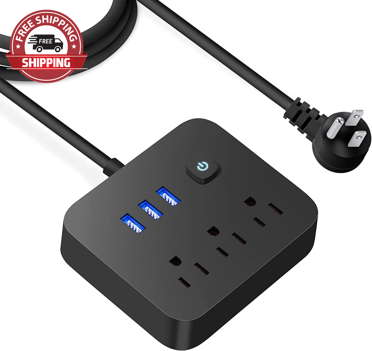 Power Strip Surge Protector USB Ports, Power Bar Outlets Ports Desktop Charging