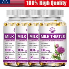Milk Thistle Extract 1000mg Antioxidant Anti-Inflammatory 120/240/480 Softgels