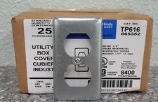 BOX OF 25 CROUSE-HINDS TP616 RAISED 1/8" DUPLEX UTILITY BOX COVER