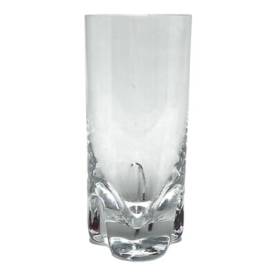 Orrefors Crystal Tumbler Excess Tall Clear Glass Indented Base 13oz 6 1/4