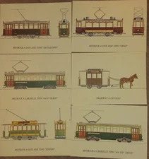 LOT TRAM TRAMWAY Horse POSTCARD 