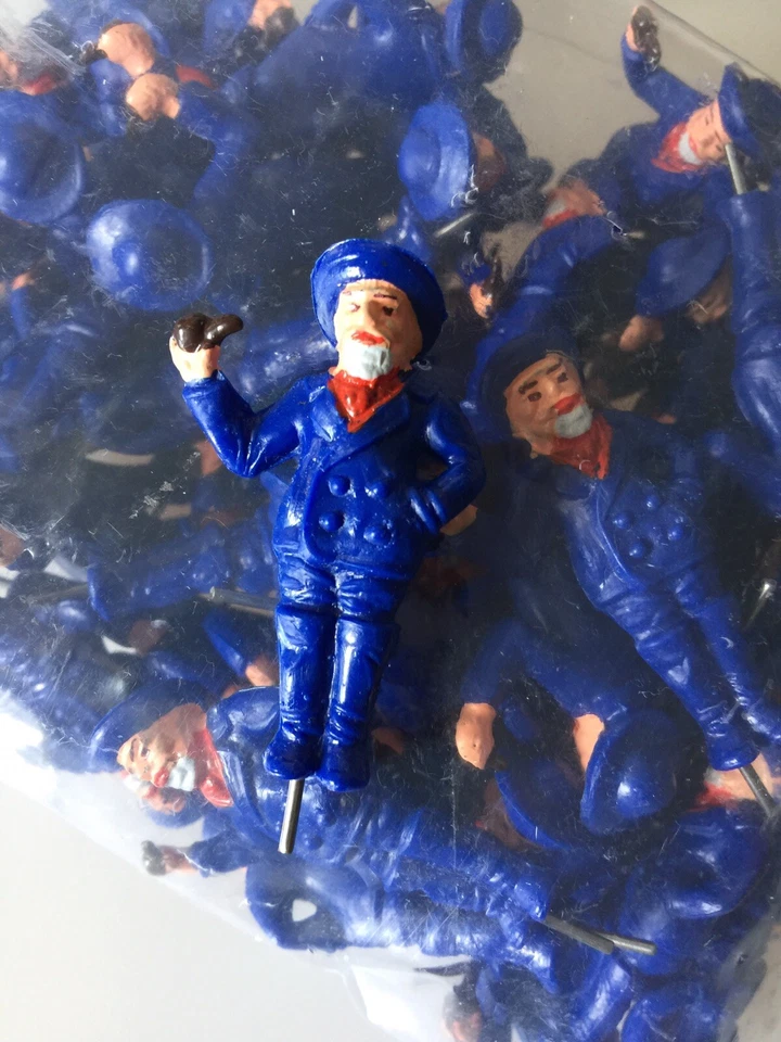 3 x Vtg Seemann Kapitän handbemalt Figur 50 mm Fröha NOS Ostsee Nordsee Leyla - Bild 4 von 4