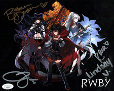 RWBY 8x10 Photo Cast x4 Signed Jones, Dunkelman, Eberle, Zech JSA Certified Auto