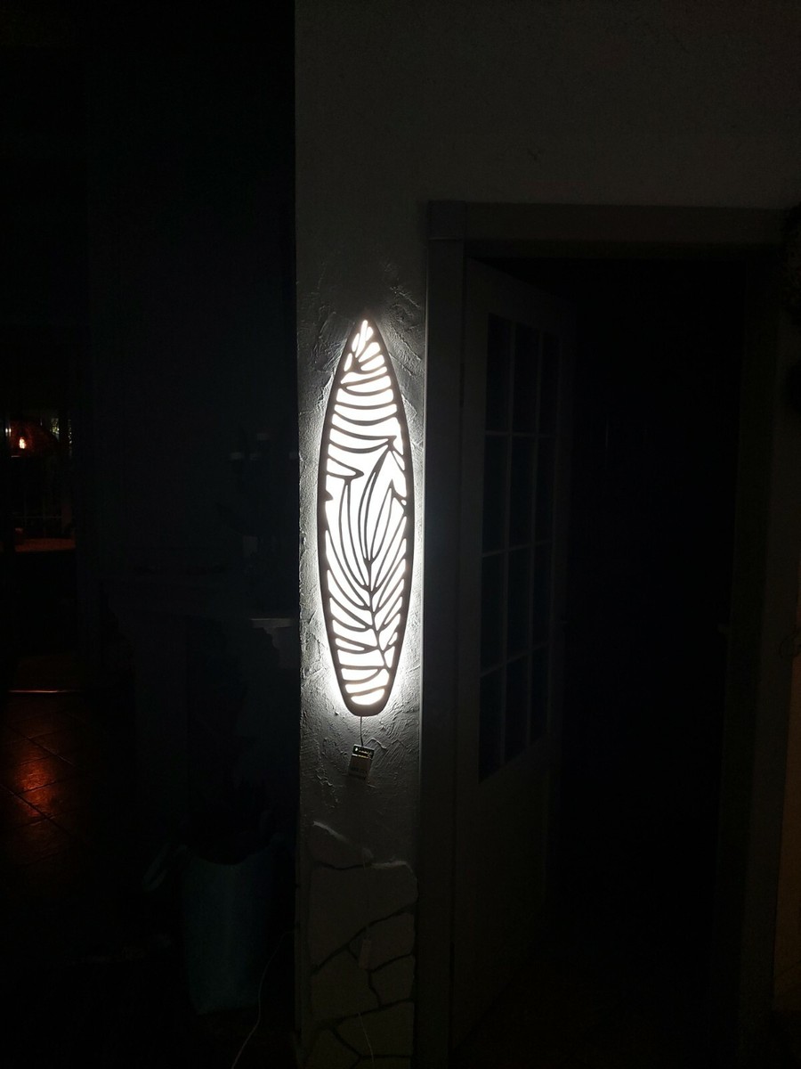 White Surfing Ceiling Light Surfboard Lamp Home Wall Decor