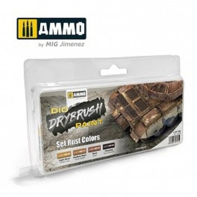 A.MIG 7302 - Ammo by MIG - Drybrush Paint - Set Rust Colors -  NEU & OVP
