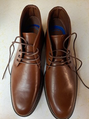 David Stone Brown Leather Comfort Ankle Hipster Boot  Dress Shoe Size 13M NWOB