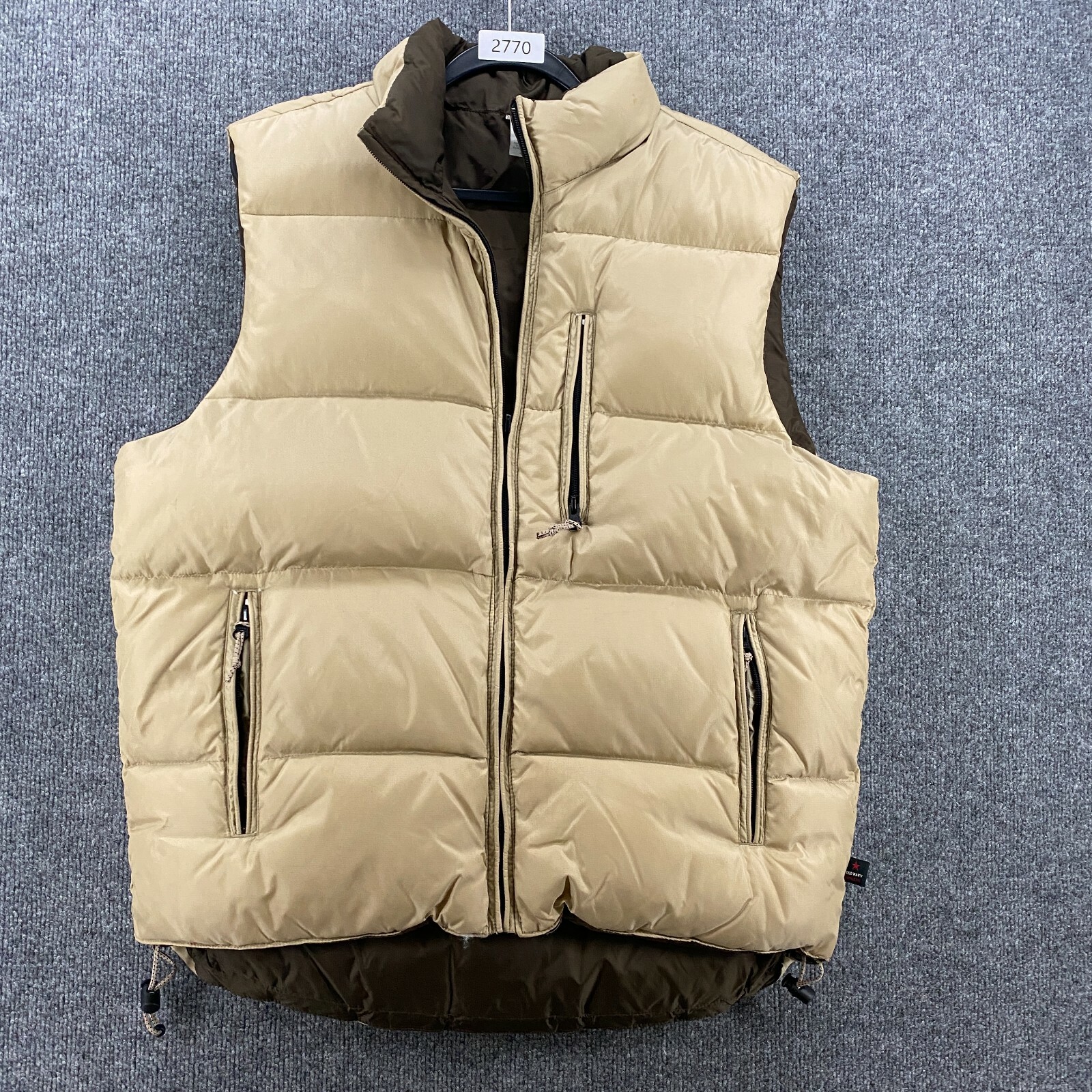 Old Navy Puffer Vest Mens Medium Brown 