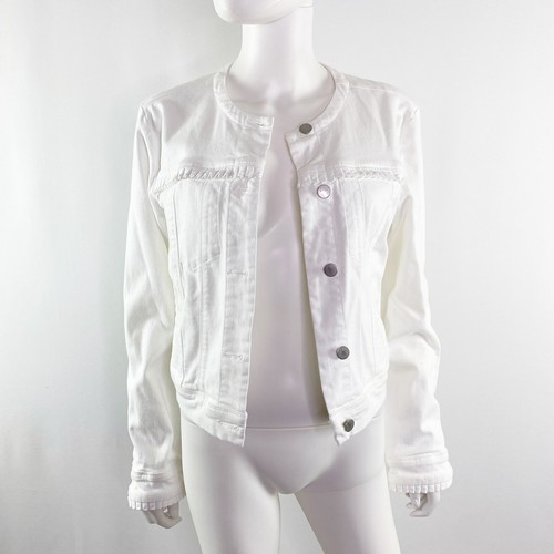 Collarless Denim Jacket Ruffles | eBay