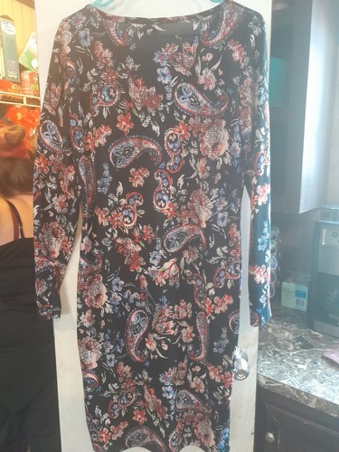 LulaRoe langärmeliges Kleid Large Paisley und Blumenmuster gebraucht, aber kaum... - Bild 2 von 6