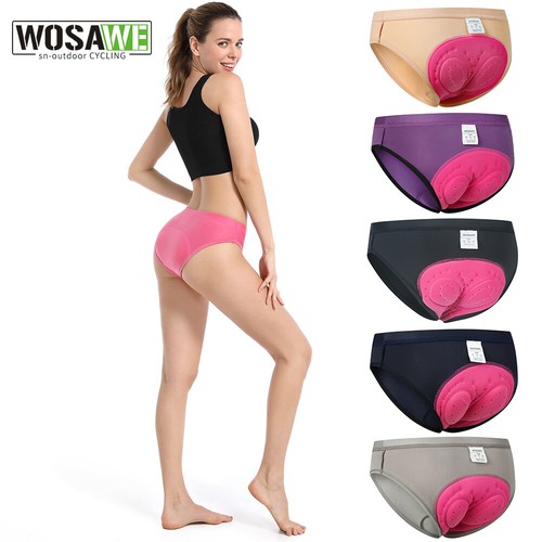 Short vélo de route respirant pour femmes WOSAWE sous-vêtements de cyclisme slips 3D gel rembourré respirant