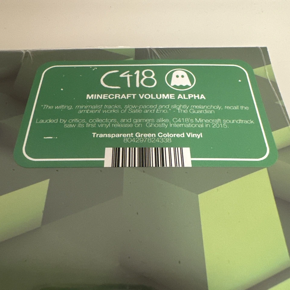 C418  Minecraft Volume Alpha TRANSPARENT GREEN VINYL - Sealed - Bild 2 von 3