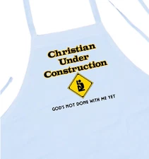 Religious Apron Christian Under Construction Religious Chef Aprons by CoolAprons