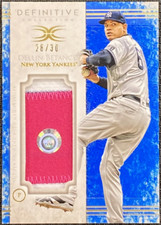 2017 Topps Definitive Collection Jumbo Relics Blue #DJRCDB Dellin Betances /30