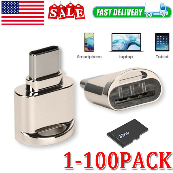 TypeC To Micro SD TF Card Reader OTG USB Adapter Converter For Samsung Phone LOT