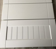 Bead & Butt T&G Matt White Shaker kitchen cabinet cupboard doors grooved pane
