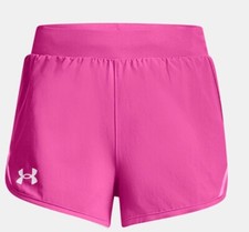 New NWT Under Armour Girls Fly By Shorts Pink Size YXL XL