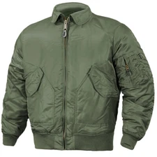 Men's MIL-TEC Jacket FLYER'S Cold Weather Type CWU Olive Green Insulated (sz XL)