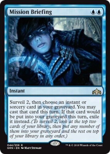 FOIL Mission Briefing 1x FOIL GRN MTG Guilds of Ravnica Rare MINT blue FOIL Mission Briefing 1x FOIL GRN MTG Guilds of Ravnica Rare MINT blue