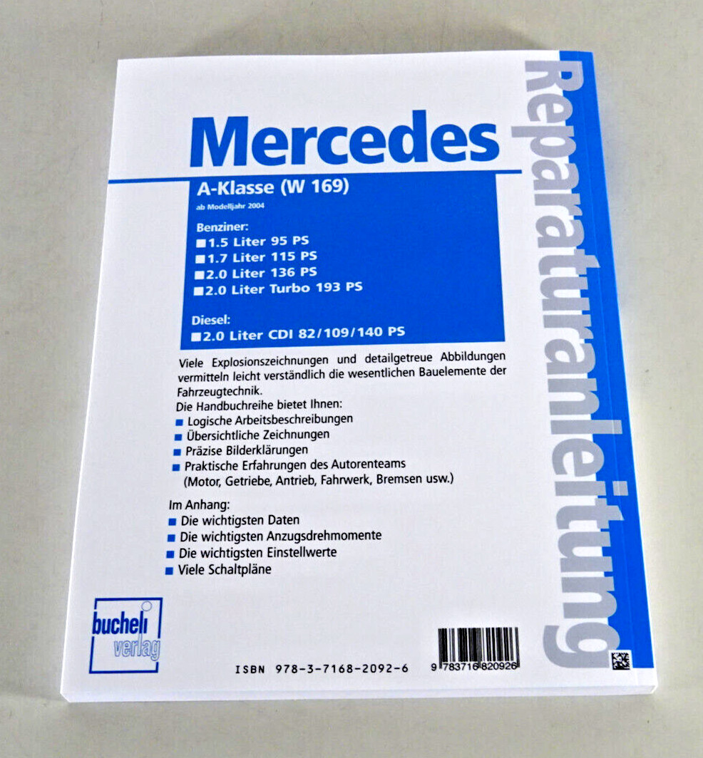 Reparaturanleitung Handbuch Mercedes A-Klasse Typ W169 Benziner / Diesel ab 2004 foto 2