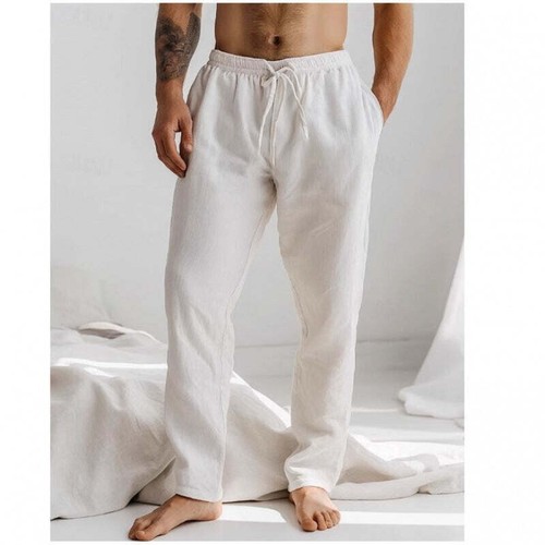 Leinenhose Herren Sommer Loose Fit – Atmungsaktiv, Freizeit, Urlaub, Arbeit - Bild 11 von 11
