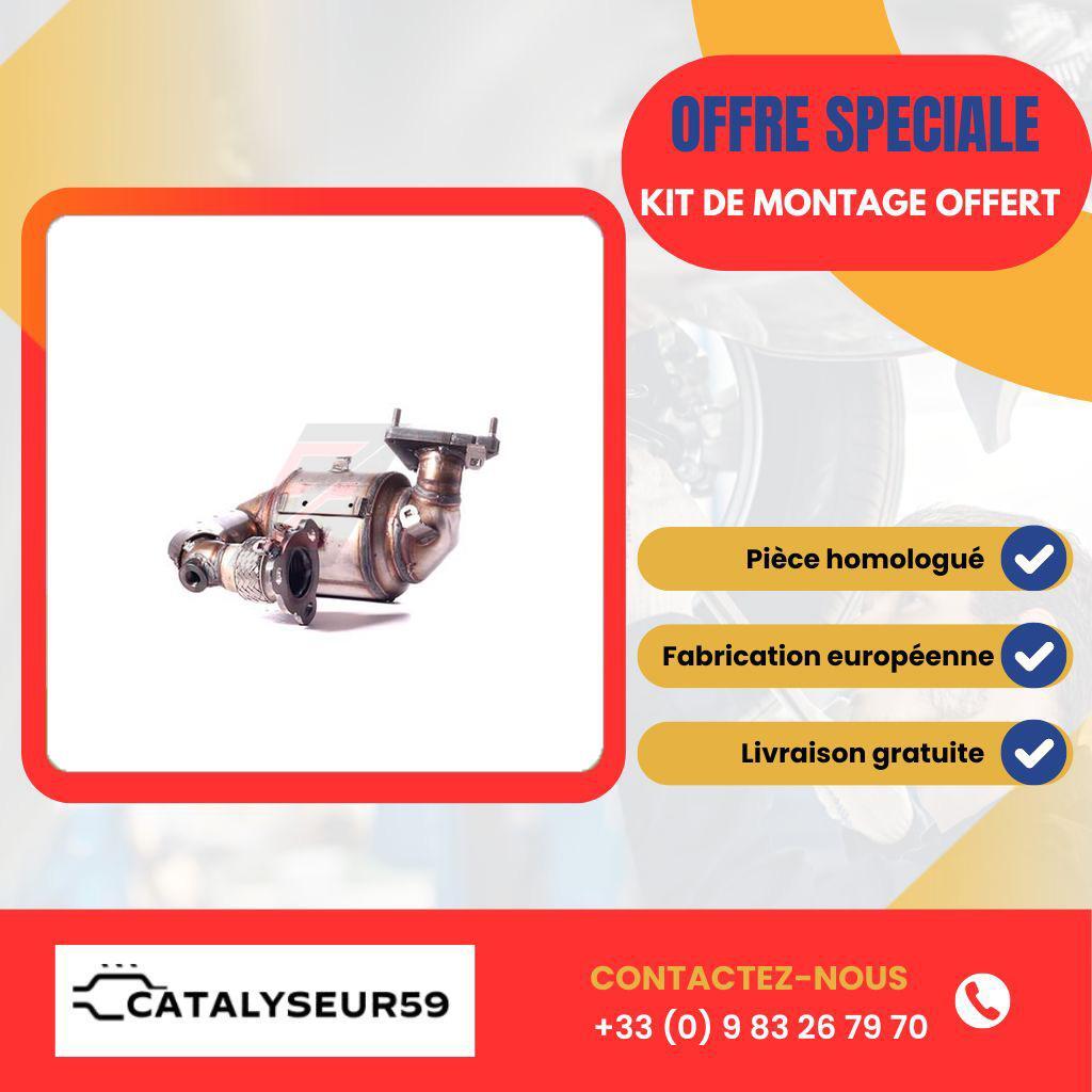 Catalyseur en acier inox pour Nissan X-Trail 2.0 dCi 173 cv à monolithe céramique