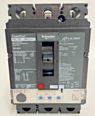 Schneider Square D HGF36150CU33XY011 HG150 600V 3 Pole PowerPact