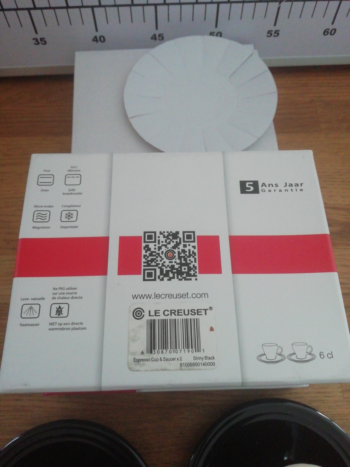 le creuset espresso cup and saucer x2 in shinny black 6cl eBay