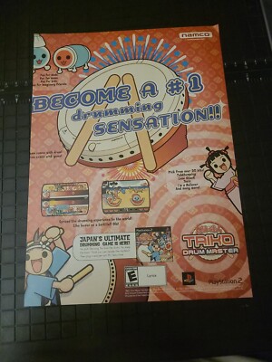 Taiko Drum Master Print Ad 2004 8x11 Great To Frame 