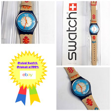 Swatch Gent Nuovo NOS Cancun GN126 1993 Vintage Orologio da polso Anni 90