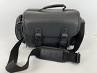 Sony Black Leather Camera Bag Camcorder Carrying Case W/ Strap Approx 15"x8"x8"
