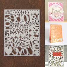 Love Sentiments Collage Background Cutting Die   Valentine  s Day Weddings  More