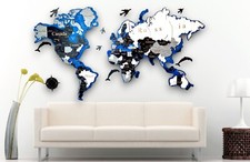 3D wooden map with the names of countries+ exclusive box.