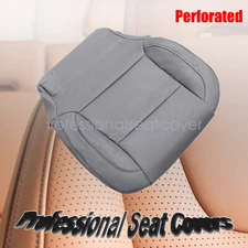 Driver Bottom PERF Seat Cover For 2014-2019 Chevy Silverado / GMC Sierra Gray