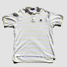 Polo Ralph Lauren Crest Shirt Men Large Striped Embroidered VTG Made In USA