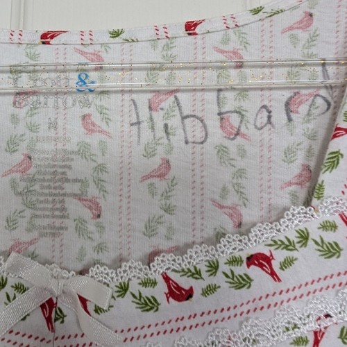 Croft & Barrow Cardinal Midi Nightgown Womens Medium White Cotton Long Sleeve - Picture 4 of 11