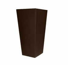 Tusco Products Cosmopolitan Tall Square Garden Planter, 26", Espresso (CTU26ES)