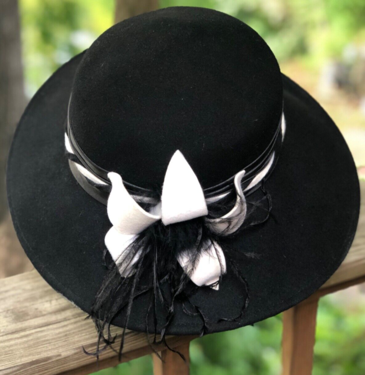 August Accessories Fine Millinery Collection Black New August Hat Company Black Citrine Widebrim One Size Meet  main image 4