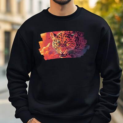 Leopard Anime Style Sweatshirt Cosy and Perfect for Any Occasion S to 4XL