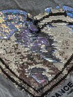 Size 10 Justice Reversible Sequin Heart Gray Top 3/4 Sleeve Shirt Dance — photo 3