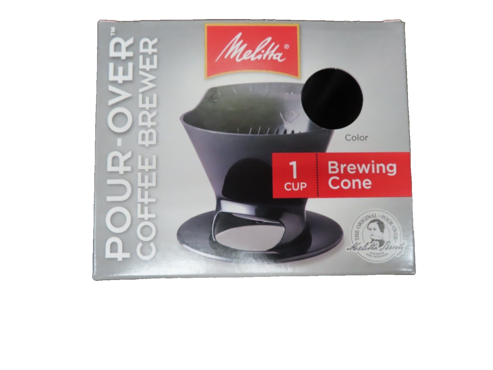 S Pour-over Coffee Brewer Cone, Black 1 Cup #109352  New