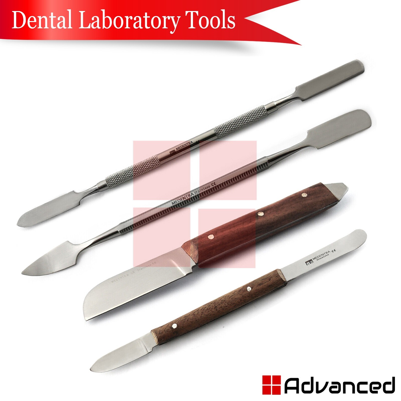 Set Of 4 Alginate Porcelain Mixing Tools Gritman Spatula Cement Fahen