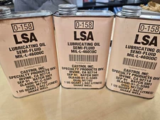 LSA- Lubricant Small Arms, Lubricating Oil Semi-Fluid, US GI 0-158 QUART