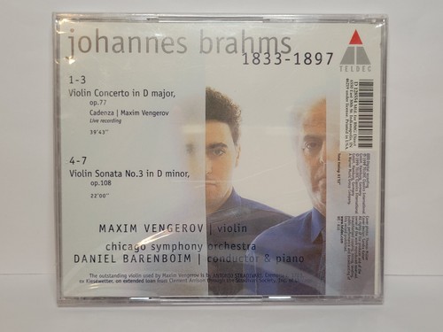 Brahms CD: Violin Concerto; Violin Sonata No.3 - Vengerov | Barenboim New Sealed - Foto 2 di 6