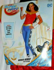 DC SUPER HERO GIRLS WONDER WOMAN COSTUME TOP PANTS BELT TIARA SZ SM 4-6X NEW