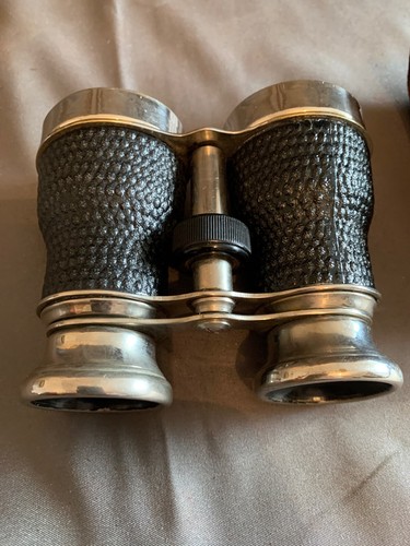 Binoculares antiguos de ópera negros y plateados de colección ocupados en Japón  - Imagen 2 de 12