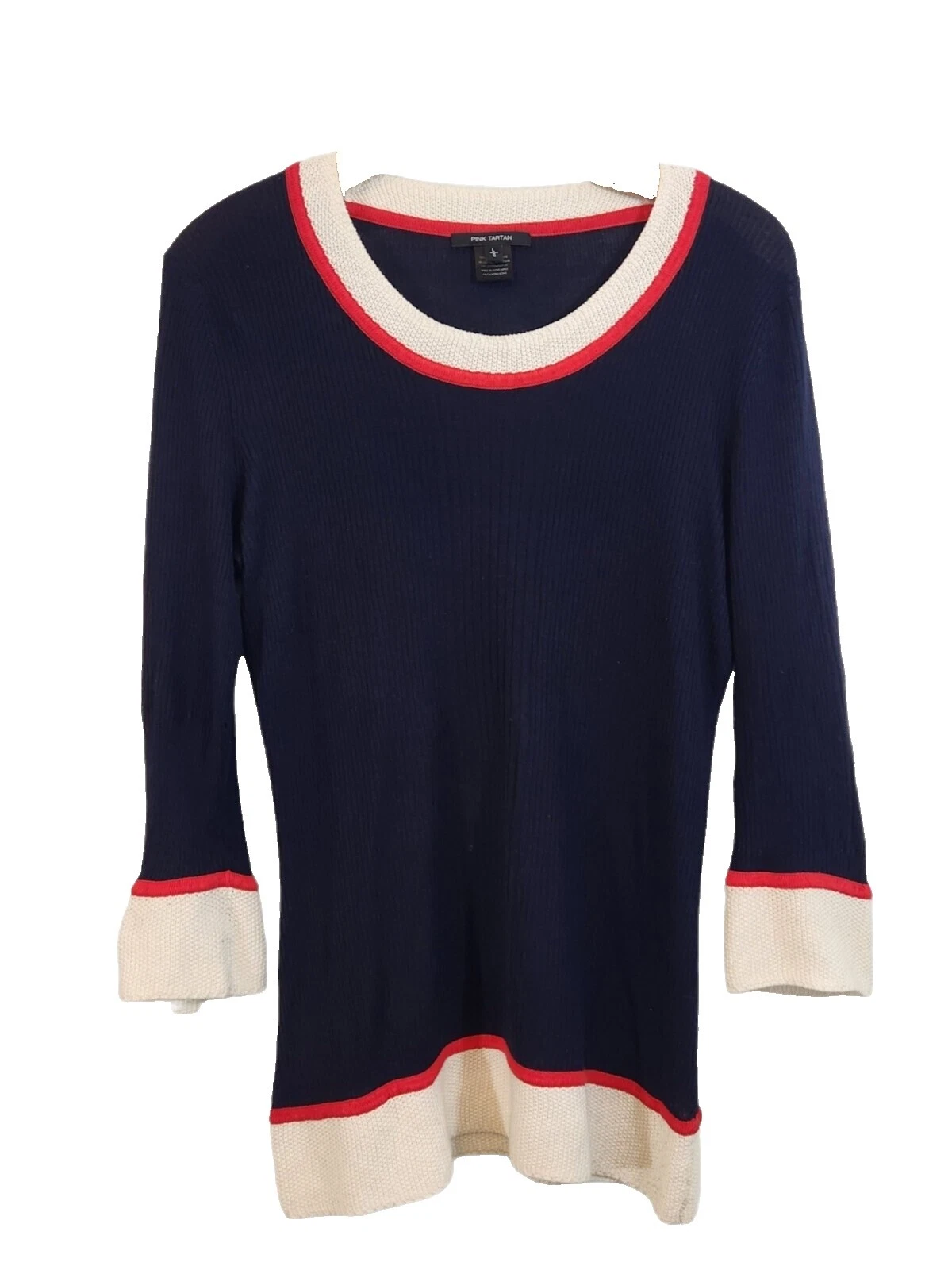 Suéteres para mujer a rayas tartán rosa