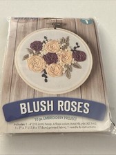 New Leisure Arts Blush Roses Embroidery Kit K8