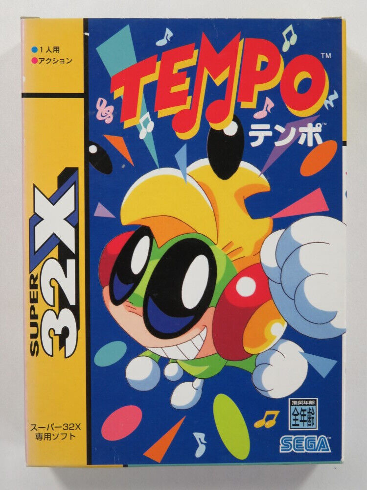 TEMPO SUPER 32X NTSC-JPN (COMPLETE WITH REG CARD - GOOD CONDITION OVERALL)